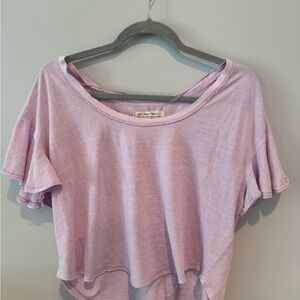 We the Free Free People Float on Flutter Sleeve tshirt Lavender